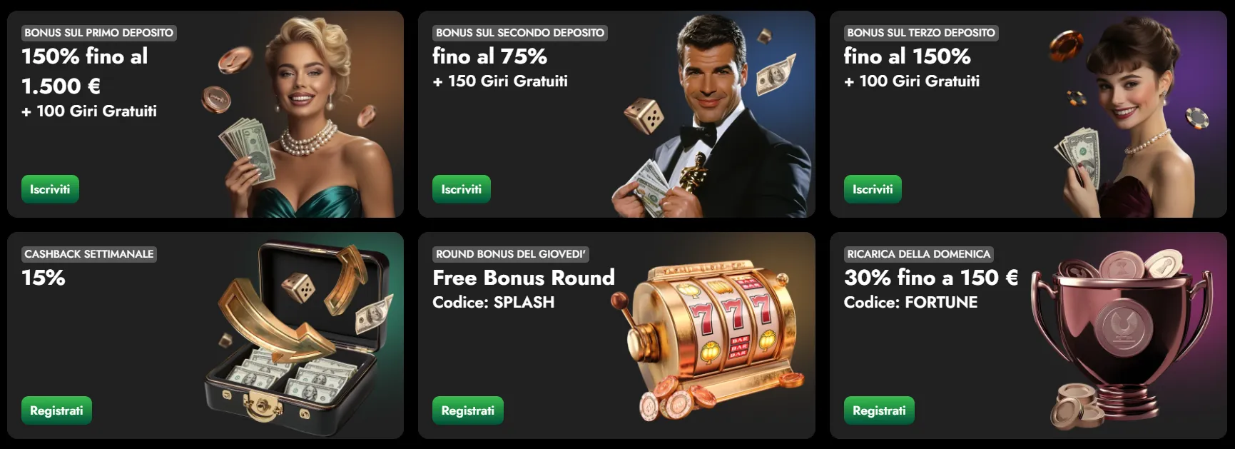 Bonus OscarSpin Casino - Promozioni Esclusive